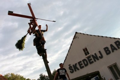 Postavljanje klopotca pri Škedenj baru