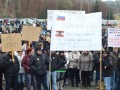 Protest delavcev - migrantov v Šentilju