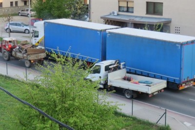 Okvara tovornega vozila na Ormoški cesti