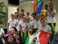 Skupina mladih južnoafriških hokejistk