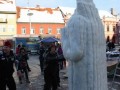 Snežna skulptura kralja Matjaža v Ljutomeru