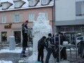 Snežna skulptura kralja Matjaža v Ljutomeru