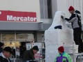 Snežna skulptura kralja Matjaža v Ljutomeru