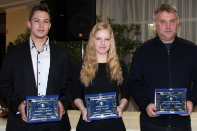 Narsej Lackovič, Sara Novak in Dušan Magdič (ŠD NK Veržej)