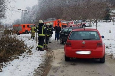 Gasilci PGD Ljutomer so pomagali reševalcem pri oskrbi ene poškodovane osebe