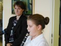 Učenka Tia Lipič s klarinetom
