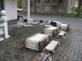 Uničena betonska korita v Lendavi
