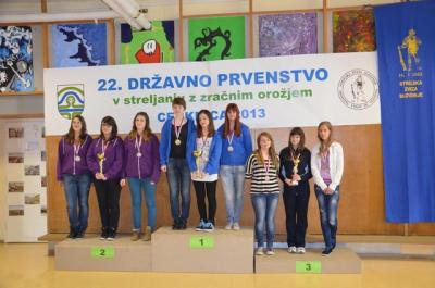 Ekipa pionirk SD Mesto Ljutomer je osvojila odlično 2. mesto