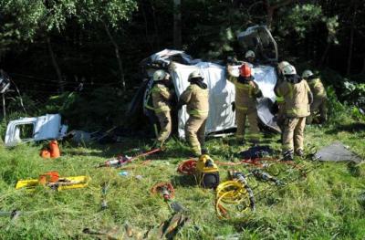 Prometna nesreča na štajerski avtocesti, foto: PGD Slovenske Konjice