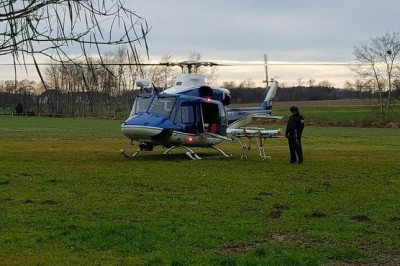 Pristanek helikopterja v Radoslavcih