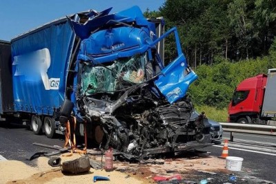 Prometna nesreča na avtocesti A1, foto: PGD Slovenska Bistrica