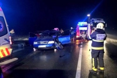Prometna nesreča na cesti Ormož–Ptuj, foto: PGD Ormož