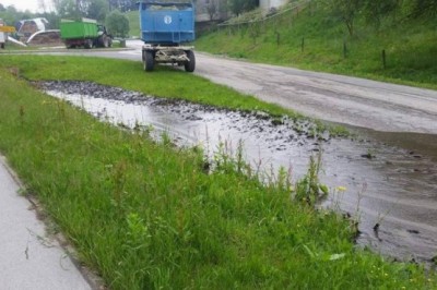 Iz zbiralnika je iztekla gnojnica, foto: PGD Gornja Radgona