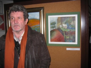 Zdravko Dolinšek ob nagrajeni sliki v Turnišču