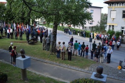 Zbor na Maistrovem trgu v Gornji Radgoni