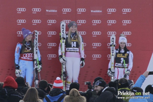 Tina Maze, Lindsey Vonn in Anna Fenninger Tina Maze, Lindsey Vonn in Anna Fenninger