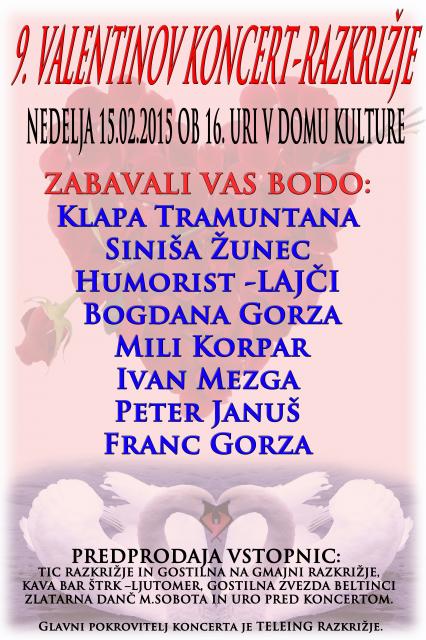 TRADICIONALNI VALENTINOV GLASBENO-HUMORISTIČNI KONCERT