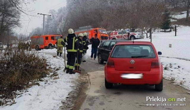 Gasilci PGD Ljutomer so pomagali reševalcem pri oskrbi ene poškodovane osebe