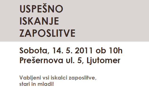Uspešno iskanje zaposlitve Uspešno iskanje zaposlitve
