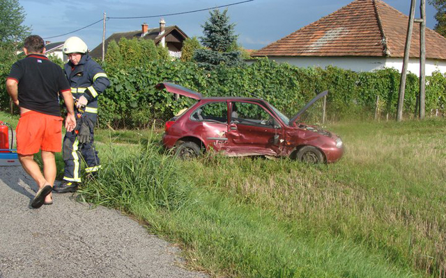 Prometna nesreča, foto: PGD Ormož