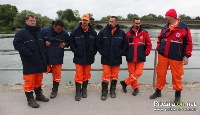 Del pomurske ekipe na mednarodni poplavni vaji MURA 2015