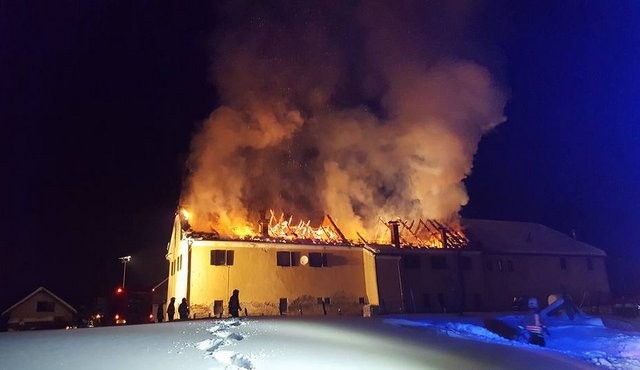 Požar v Veliki Nedelji, foto: Boštjan Kosajnč Požar v Veliki Nedelji, foto: Boštjan Kosajnč