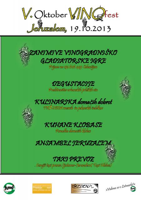 V. Oktober VINOfest Jeruzalem V. Oktober VINOfest Jeruzalem