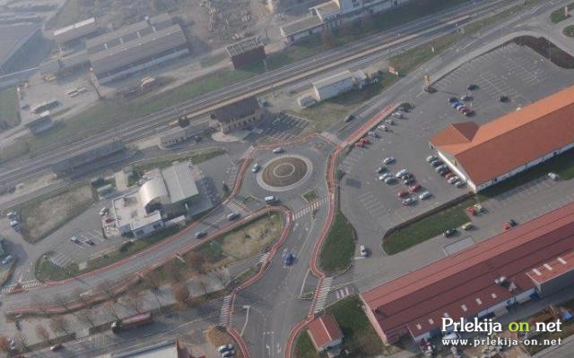 Krožišče pri OMV-ju iz zraka Krožišče pri OMV-ju iz zraka