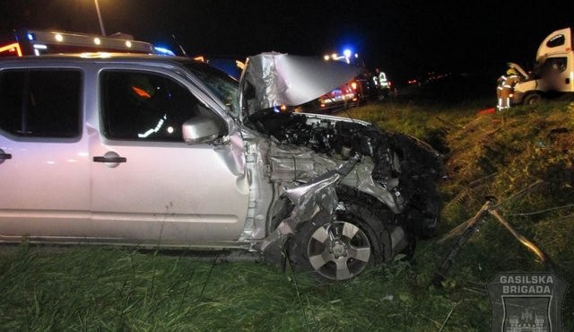Prometna nesreča na avtocesti, foto: Gasilska brigada Maribor