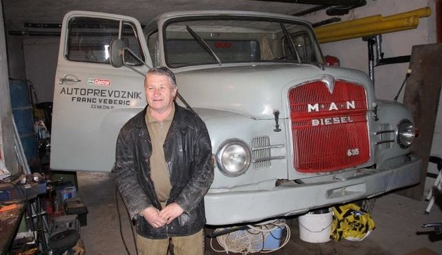 Franc Veberič in njegov MAN Franc Veberič in njegov MAN