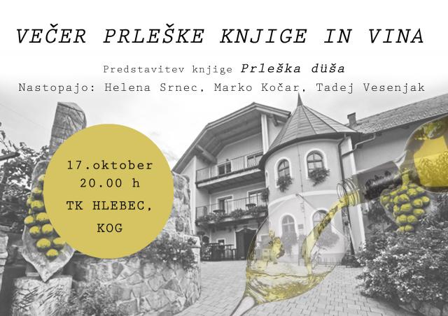 VEČER PRLEŠKE KNJIGE IN VINA 2015