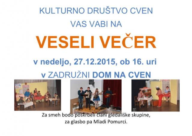 Veseli večer na Cvenu