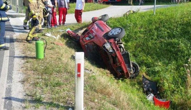 Prometna nesreča Radenci - Rihtarovci, foto: PGD Gornja Radgona