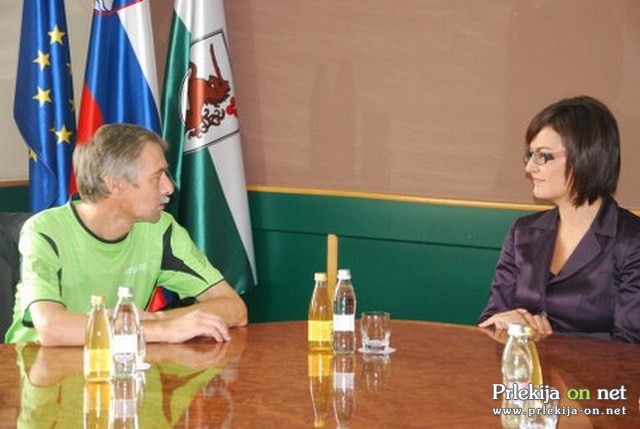 Branko Krajnc na sprejemu pri županji Branko Krajnc na sprejemu pri županji