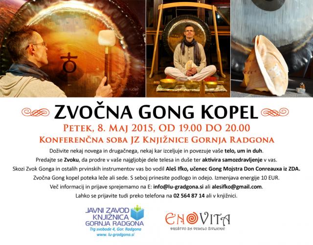 Zvočna Gong kopel - JZ Knjižnica Gornja Radgona
